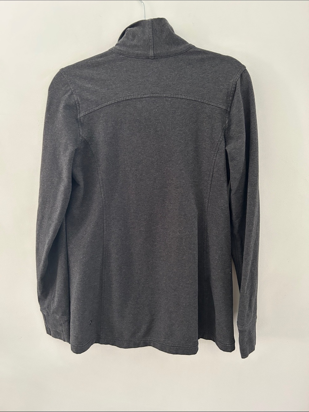 lululemon athletica Coast Wrap II Women's 6 Charcoal Gray Cowl Neck Yoga Jacket - Picture 7 of 14